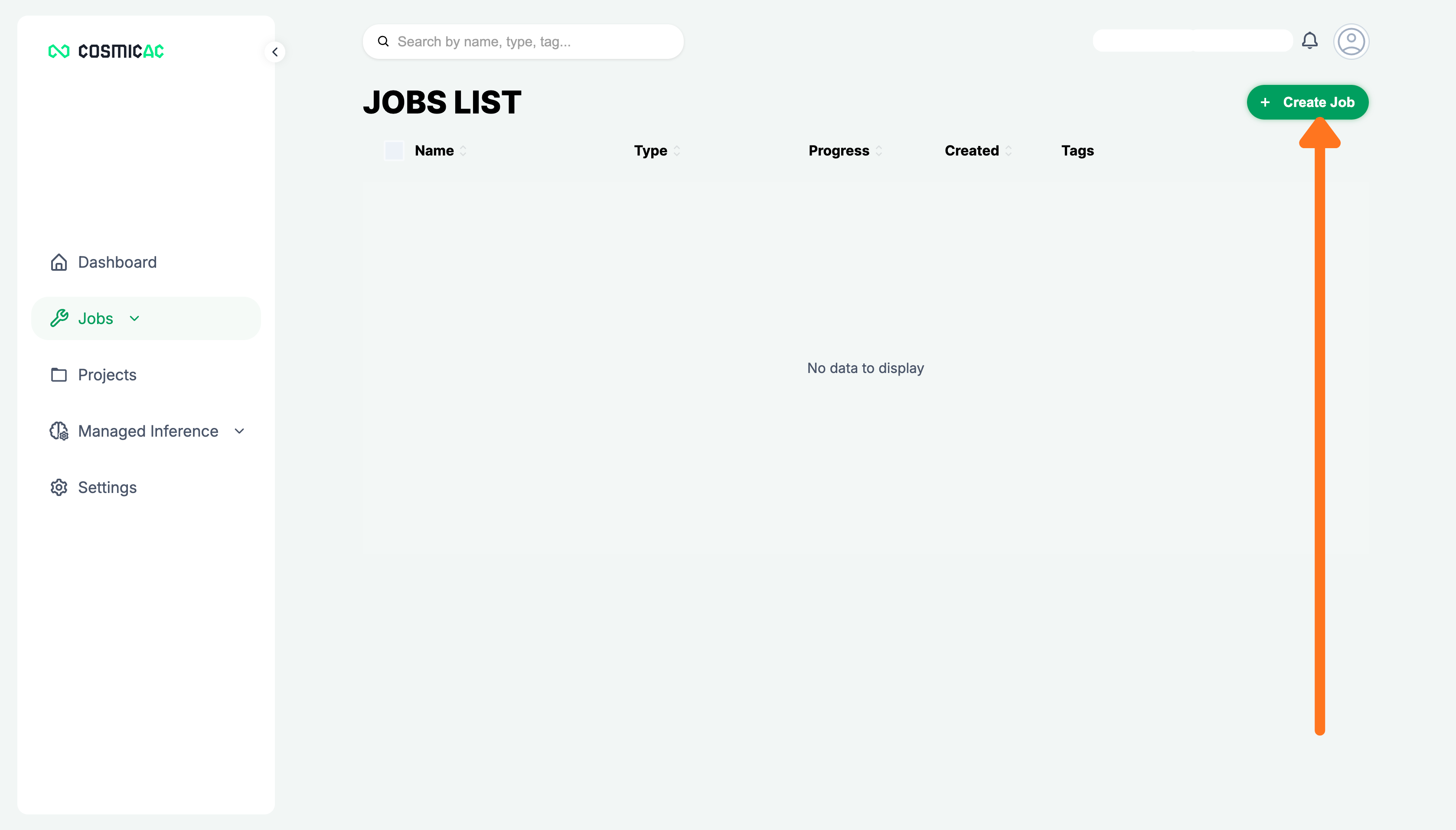 Click Create Job